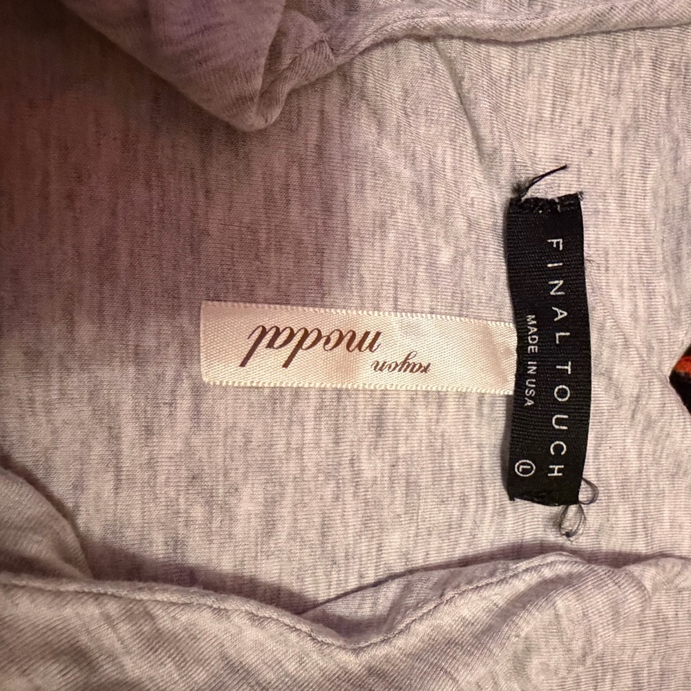 Final Touch Light Heather Gray Tee with Brand Tag